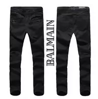 balmain slim-fit biker jeans fashion classic black